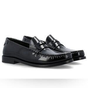 Saint Laurent Le Loafers Penny Slippers In Leather